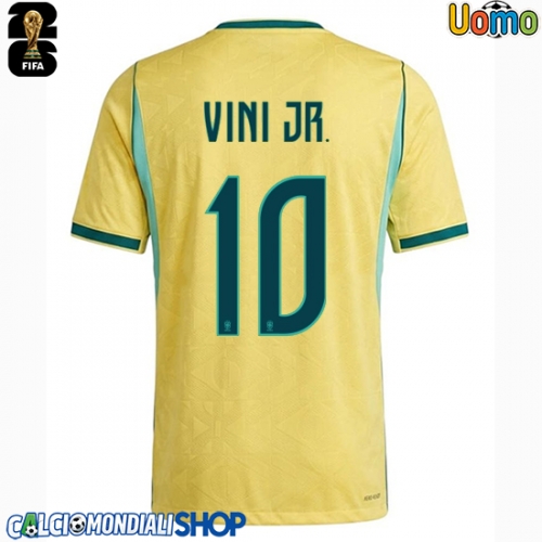 Maglie da calcio Brasile Vinicius Junior #10 Prima Maglia Mondiali 2026  Manica Corta